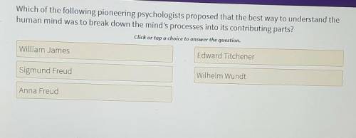 Which of the following pioneering psychologists proposed that the best way to understand the human
