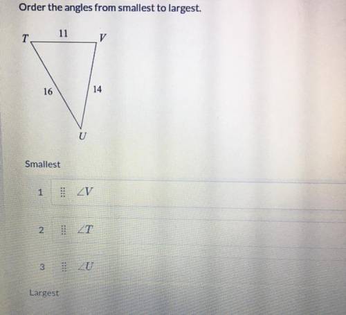 Order The Angles From Smallest To Largest