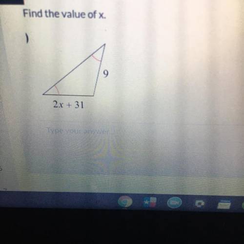 Help Very Much Needed!! Find The Value Of X Please.