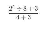 Evaluate the following expression using the order of operations.