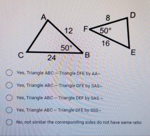 Are the 2 triangles below similar