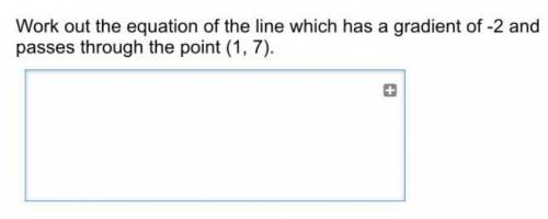 Work out the equation of the line