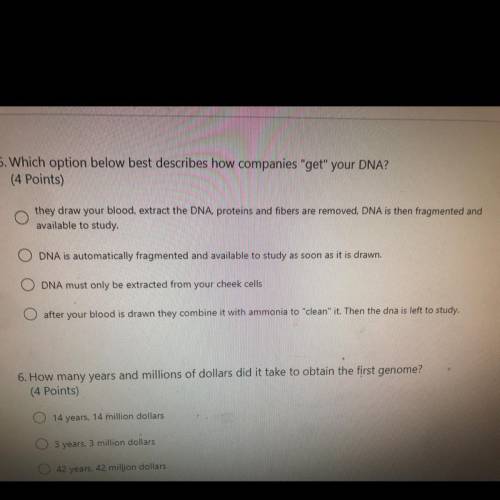 Which option below best describes how companies get your DNA?