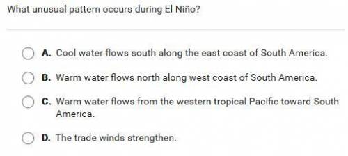 What unusual patter occurs during El Nino