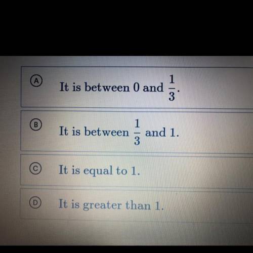 A whole number k is greater than 3. Which of the following is true about k/3?