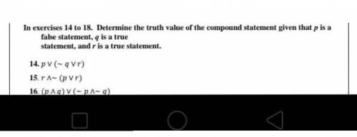 determine the truth value of the compound statement given that p is a false statement, q is a true