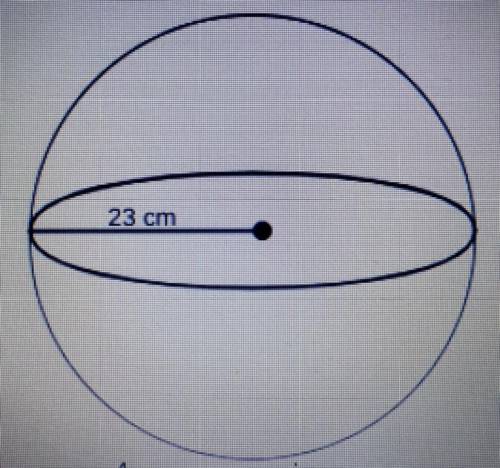 Calculate the volume (V) of the sphere. if necessary, round your answer to the nearest hundredth.