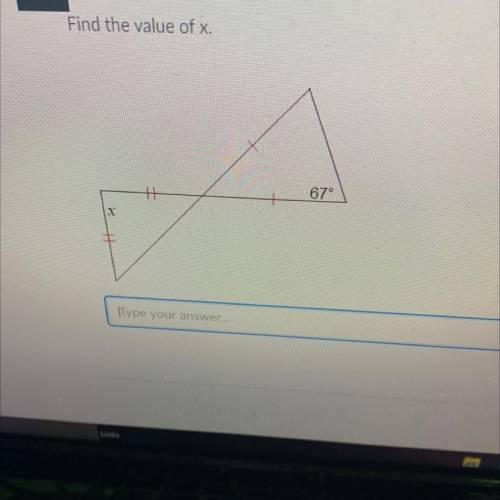 Find the value of x i need it fast