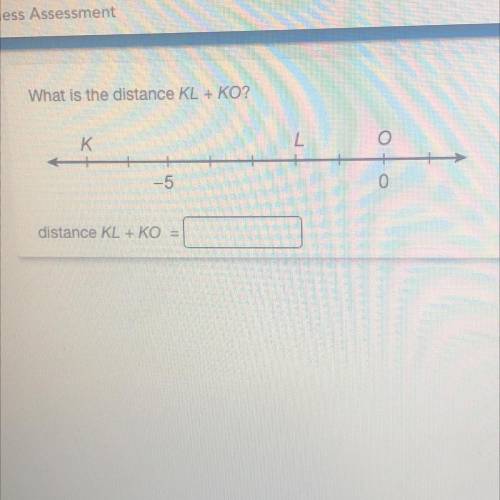 What is the distance KL+KO=