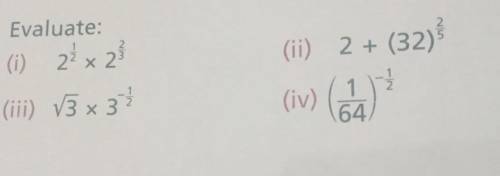 Evaluate: Exponents and Radicals