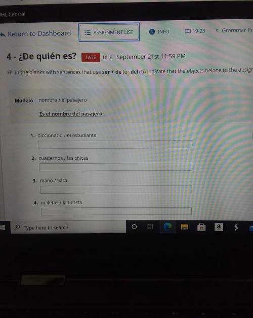 People that know Spanish, can you help me with this assignment. I don't understand. thank you:)