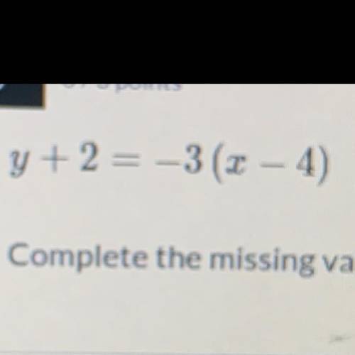 Question : y+ 2=-3(x-4) 
Gives me (0,-2)