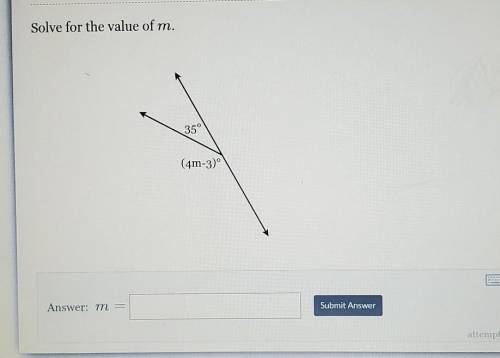 Solve for the value of m.