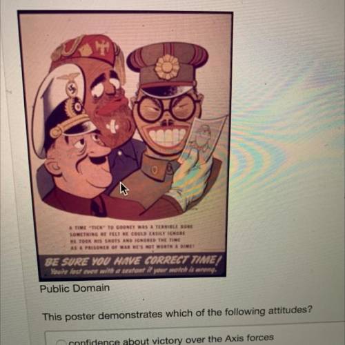 The poster below was produced by the U.S. government during world war 2 :This poster demonstrates w