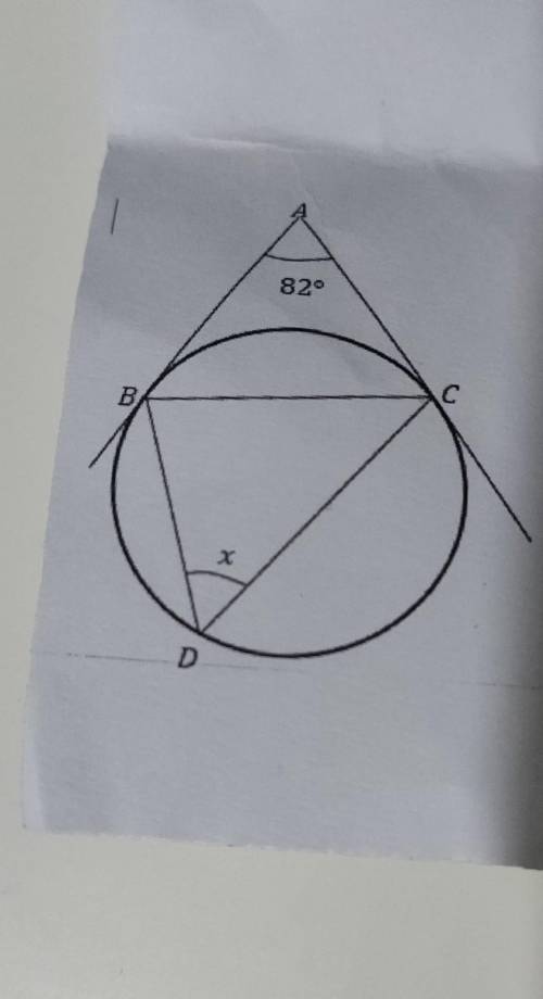 Determine each indicated angle in terms of x