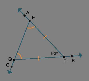 Please Hurry!!!

Triangle G E F is shown with its exterior angles. Line G F extends through point