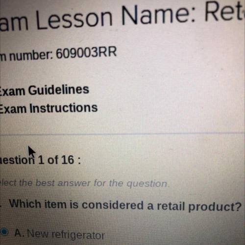 What items is considered a retail product ?