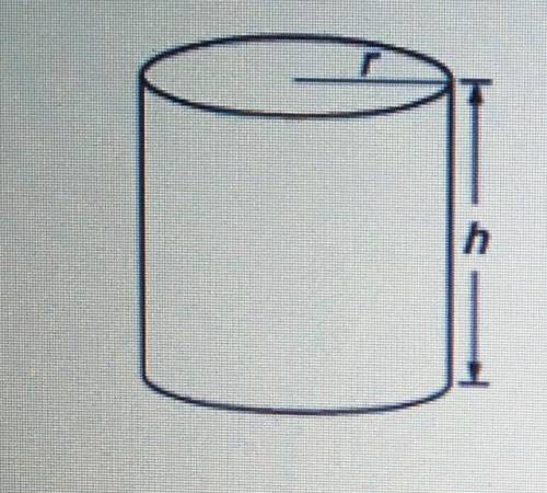 2. The formula for the surface area of a right circular cylinder is SA - 2rr? + 2rrh, wherer

 
and