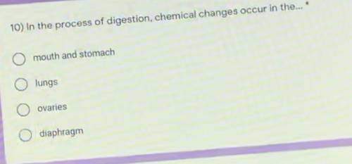 In process of digestion chemical changes occur in the ?