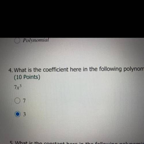 What is the constant here in the following polynomial