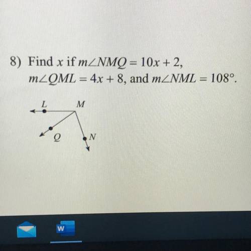 8) Find x if m
m
i’m