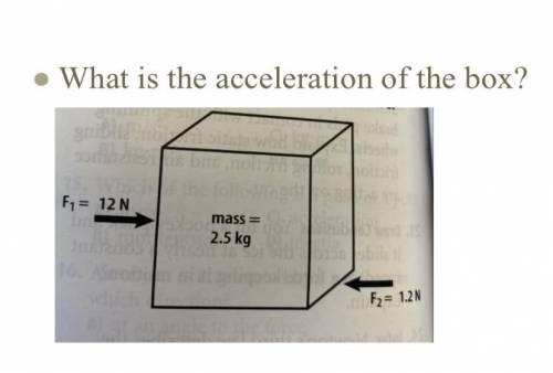 What is the acceleration of the box?