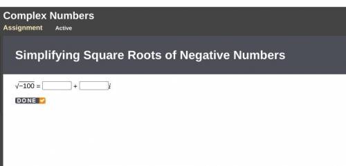 Square root -100= ___+___i