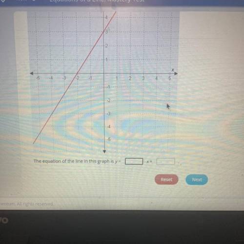 Please help me Ty 
The equation of the line in this graph is y= __ x +__