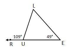 Find the m∠ULE in the triangle below.