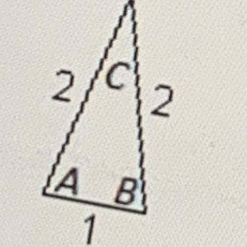 Question 2 of 10

The law of cosines is a2 +62-2abcosC = 62. Find the value of 2abcosC.
{A B B
1
A