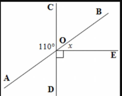 Lines AB and CD (if shown) are straight lines. Find x. Give reasons to justify your solutions.