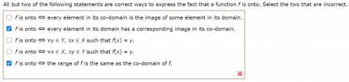 All but two of the following statements are correct ways to express the fact that a function f is o