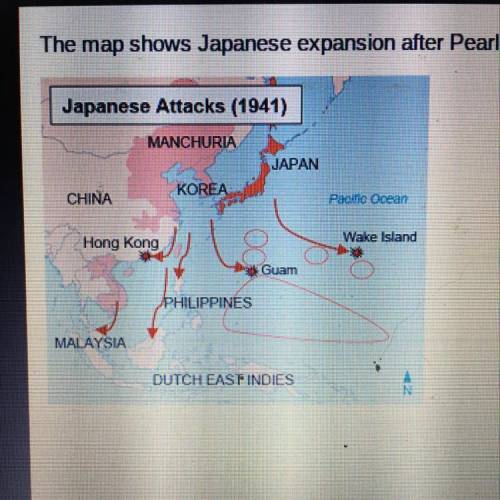 The map shows Japanese expansion after Pearl Harbor.

Based on the map, which best explains why it
