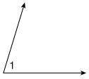 Estimate the measure of angle 1?