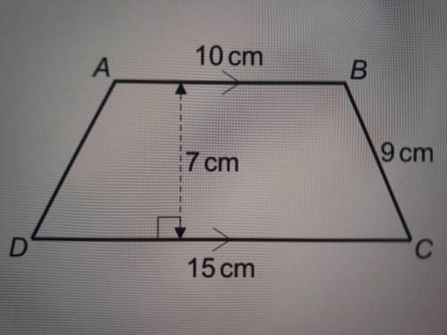 ABCD is a trapezium. Calculate the area of ABCD