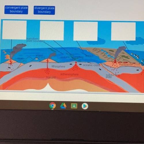 Identify the types of tectonic plate boundaries