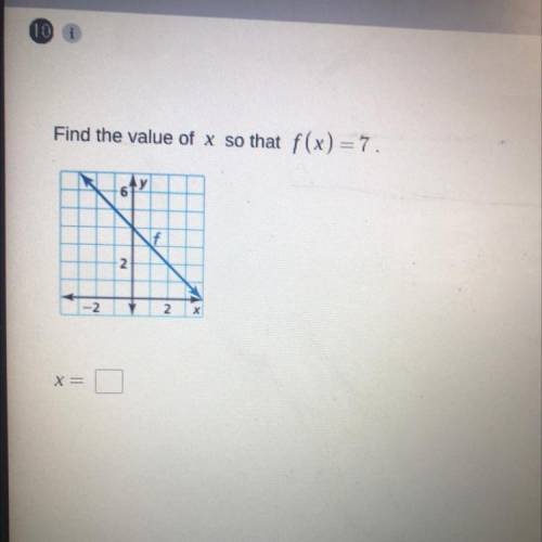 Find the value of x so that f(x)-7