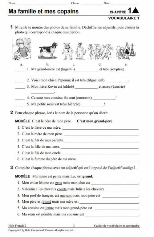 PLS HELP NOW I WILL REWARD HIGH AND GIVE BRAINLIEST. SOLVE THIS FRENCH WORKSHEET PLS