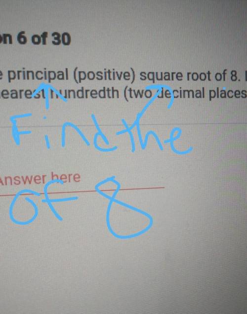 How do I find and round the principal square root of 8