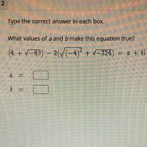 What values of a and b make this equation true?