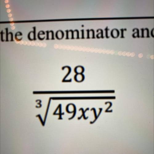 Simplify the denominator