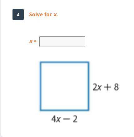 Solve for x by answering the number below/