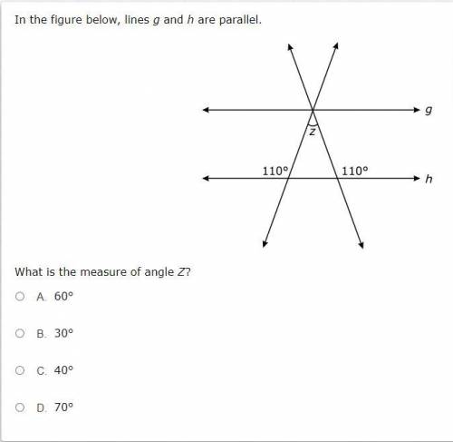 What is the measure of angle Z?