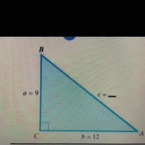 2. Use the Pythagorean theorem to find the missing side of the following right triangles.

Round t