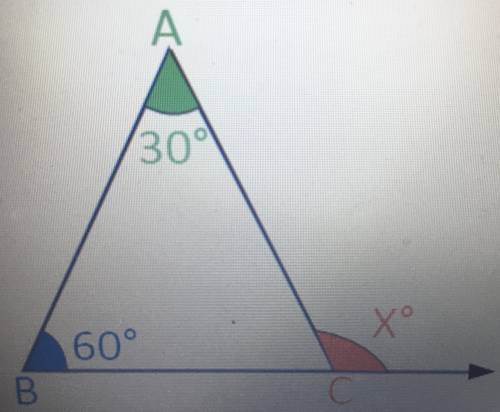 It's timed NEED HELP ASAP! Find the measure of the exterior angle X