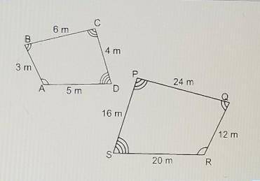 Complete the similarity statement for the two polygons shown. Enter your answer in the box.

ABCD