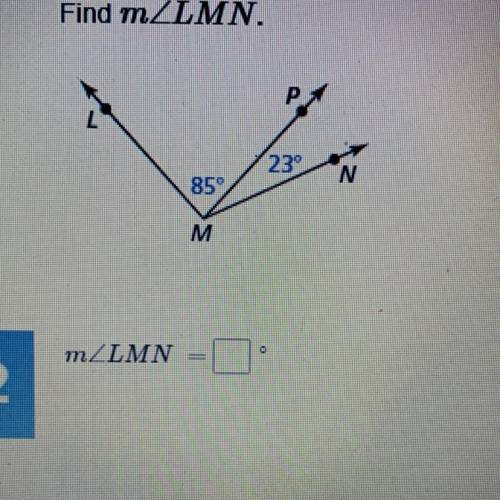 Find m
L and P is 85 
P, M, and N is 23