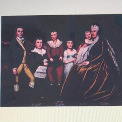 The picture is an example of:

A. an aristocratic European family
B. Small farmer and his family
C