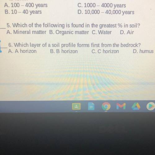 I need the answer to question 6
