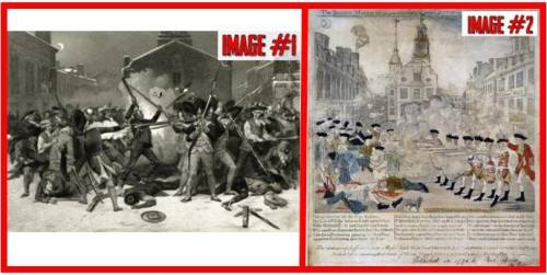 After examining the images again, which image depicts the Colonists as the main aggressor? Question